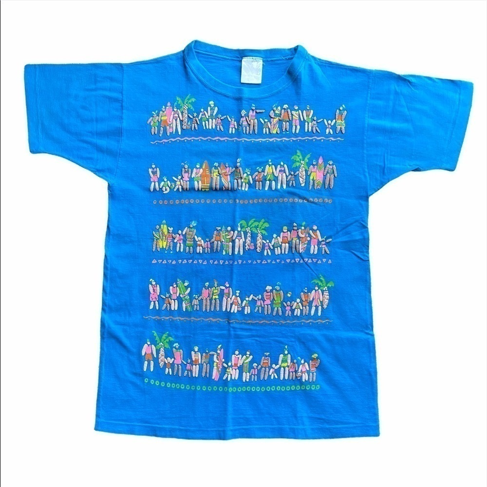 Vintage Single Stitch Beach People T-Shirt Sz Medium